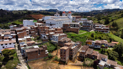 San Vicente Ferrer, Antioquia - Colombia. April 24, 2024. Aerial photography. The municipality has...