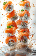 Sushi rolls , food concept photography.