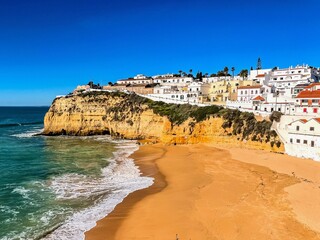 Algarve coastline, cliffs, Algarve coastline