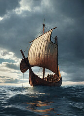 viking ship sailing north east 3