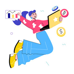 A doodle mini illustration of profit maximization