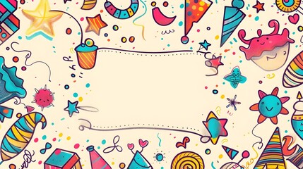 Lively with Vibrant Confetti Balloons and Festive