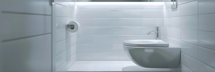 Contemporary White Ceramic WC and Basin Combo in a Compact Setting