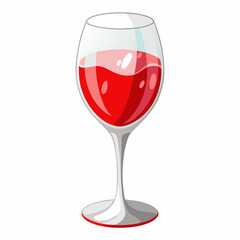 red wine in glass