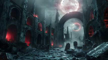 Malevolent Expanse of the Underworld:A Haunting Depiction of the Souls in Eternal Torment