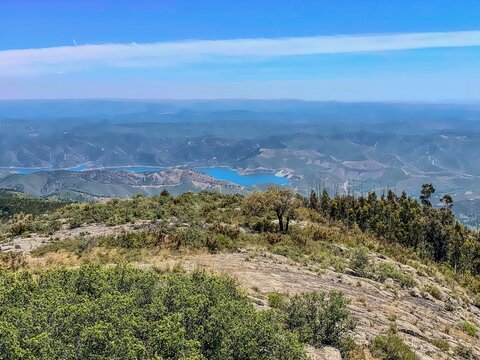Picota, Reservoir Barragem de Odelouca, Panorama, panoramic view, Monchique, Portugal