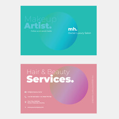 Gradient horizontal business card template