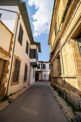 Historical street view in the Lefkosa Cyprus