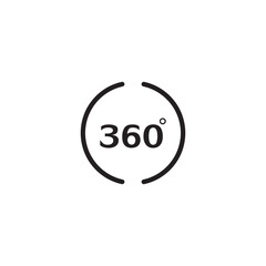 360 Degree View Related Vector Icons design template