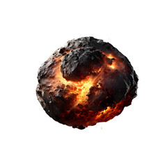 a meteor isolated on transparent background, Ai Generated