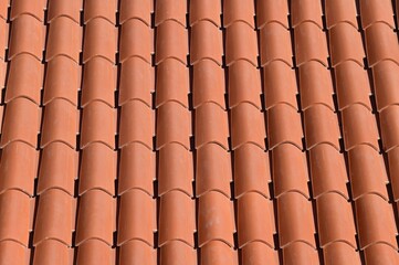 Close-Up of Red Roof Tiles of Buildings in Dubrovnik, Croatia