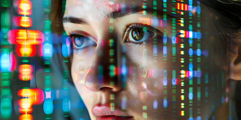 "Data Vision: The Future in Her Eyes" / "Human and Digital Worlds Collide"
