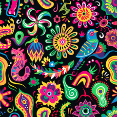 Mexican symbols design template of traditional vector image