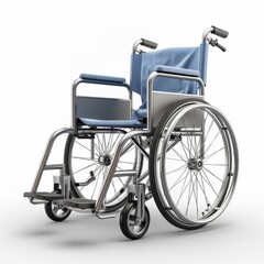 Fototapeta premium wheelchair on white background, 45 degree