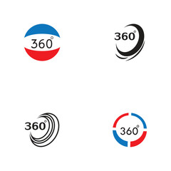 360 Degree View Related Vector Icons design template