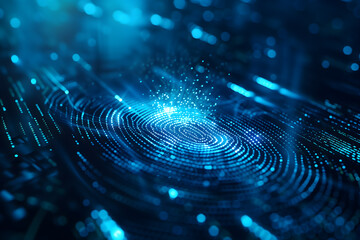 fingerprint in button scan technology, scan line digital background