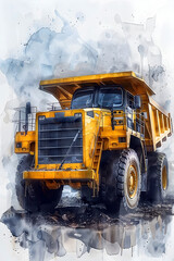 Powerful Dump Truck at a Bustling Construction Site,Executing Comprehensive Blueprints and Demolition Coordination