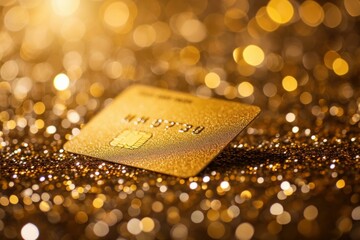 Valuable Black friday gold card. Present card. Generate Ai