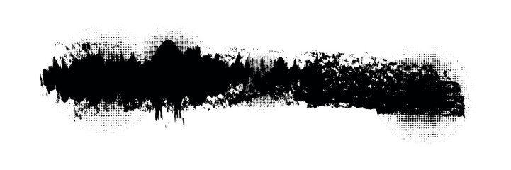 Distorted grunge layer error. Noise destroys texture. Vector trendy deformed glitch shape