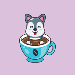 Donkey cup logo design, vector logo design, illustration 