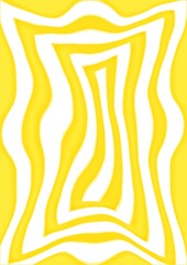 Wavy pattern with optical illusion. Abstract striped background. white yellow colors