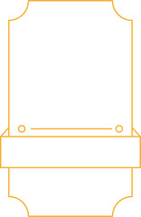 Rectangle Badge Logo Outline Design Element Vector