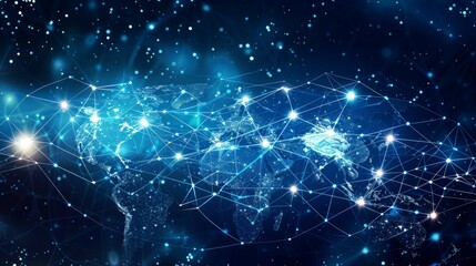 Fototapeta premium Background digital network in the world