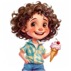 Naklejka premium soft serve ice cream on colorful background product image