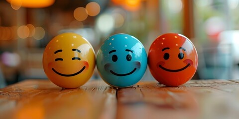 Vibrant Smiley Faces Capturing the Essence of Mood Tracking App Concept