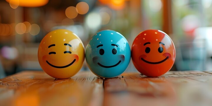 Vibrant Smiley Faces Capturing the Essence of Mood Tracking App Concept