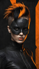 portrait of a woman in carnival mask