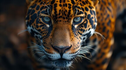 Obraz premium Leopard Mouth With Black Background created by ai