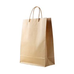 Eco-friendly brown paper shopping bag with handles