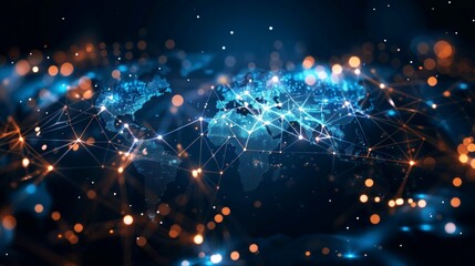 Fototapeta premium Background digital network in the world