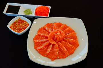 Fresh salmon fillet.