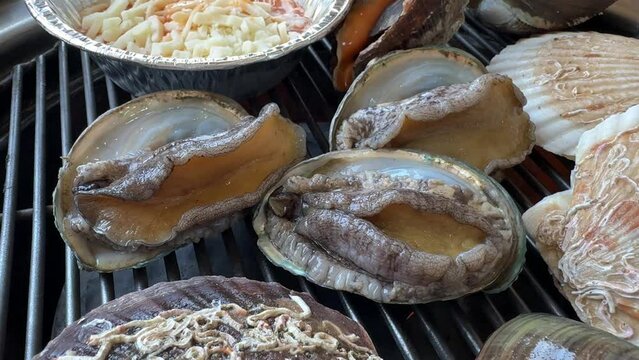 조개 전복구이 