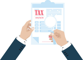 The boy has tax papers.