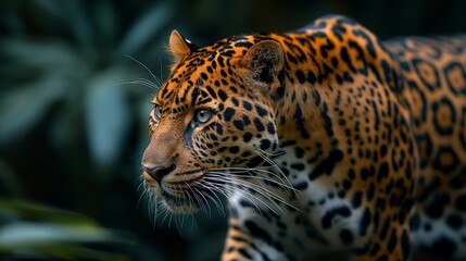 Leopard Mouth With Black Background created by ai