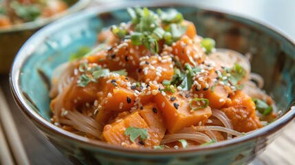Curried Sweet Potato with Rice Noodles