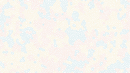 Trendy Turing pattern. vector image. Turing reaction diffusion monochrome seamless pattern with chaotic motion. Turing reaction colorful