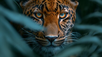 Fototapeta premium Leopard Mouth With Black Background created by ai