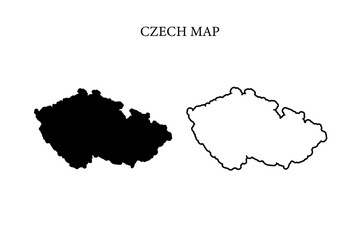 Obraz premium Czech region map