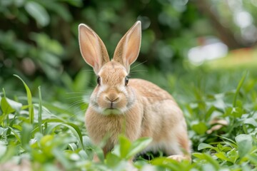 Fototapeta premium Cute adorable rabbit pet close up