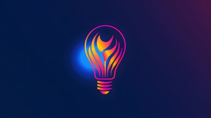 Modern Tech Bulb logo designs concept