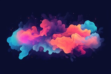 nebula colors flat design top view gas cloud theme animation Triadic Color Scheme