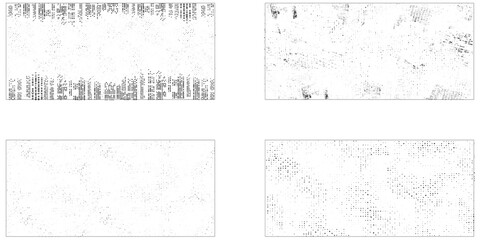 Vector paint grunge texture set. Collection of 4 grunge texture. 