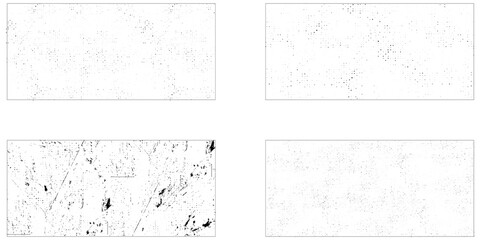 Vector paint grunge texture set. Collection of 4 grunge texture. 