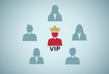 VIP Customer User icon vector. Person Profile Symbol. Avatar Sign. Editable stroke vector.