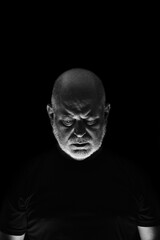 portraits face expression body movements modern man in black and white photo fine art silhouette expression