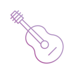 guitar icon with white background vector stock illustration